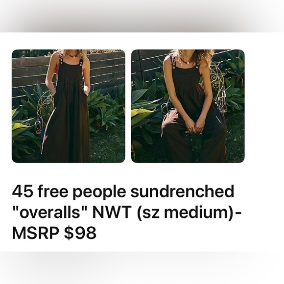 FP Movement by Free People overall Black Maxi Dress - Picture 2 of 2